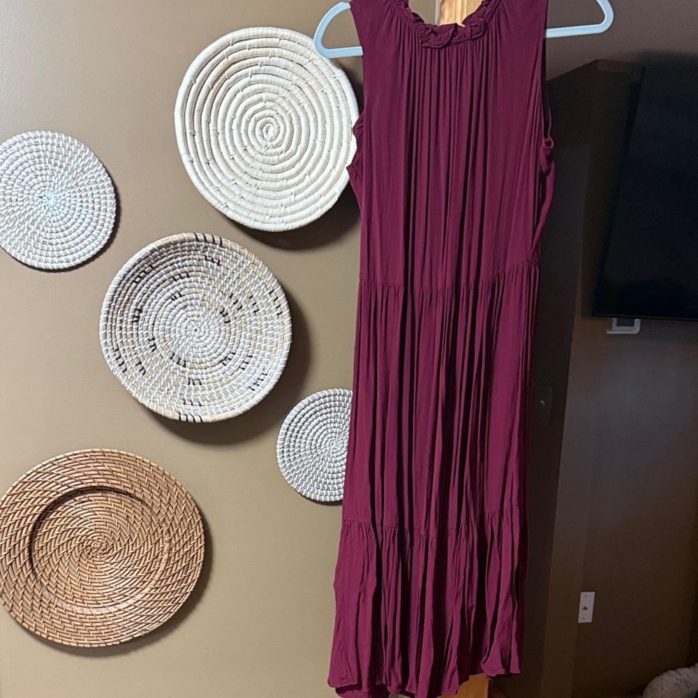 Calvin Klein Burgundy Maxi Dress